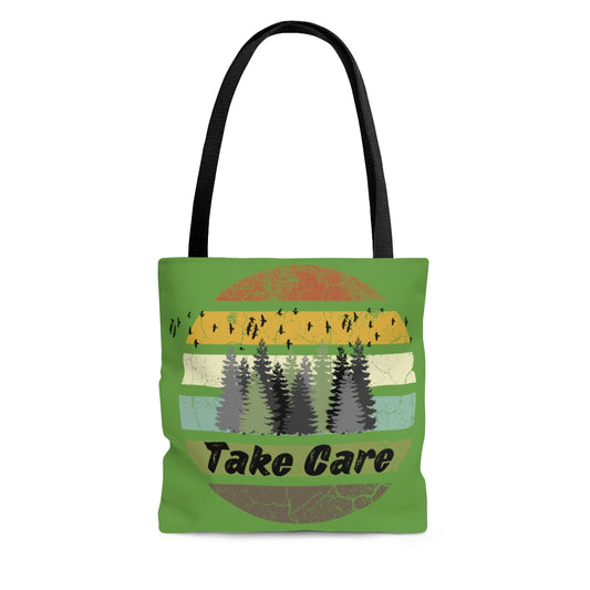 Take Care Hiking Camping AOP Tote Bag