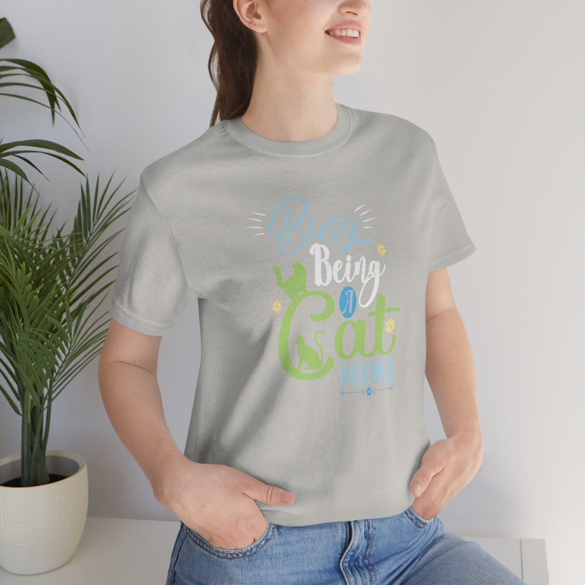 Busy Being a Cat Mama Unisex Jersey Short Sleeve T-Shirt