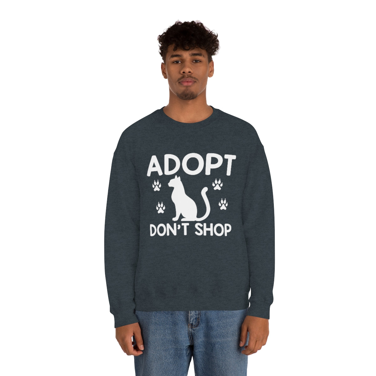 Adopt Don't Shop Animal Rescue Advocate Unisex Crew Sweatshirt