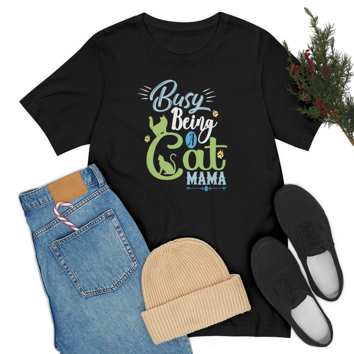 Busy Being a Cat Mama Unisex Jersey Short Sleeve T-Shirt