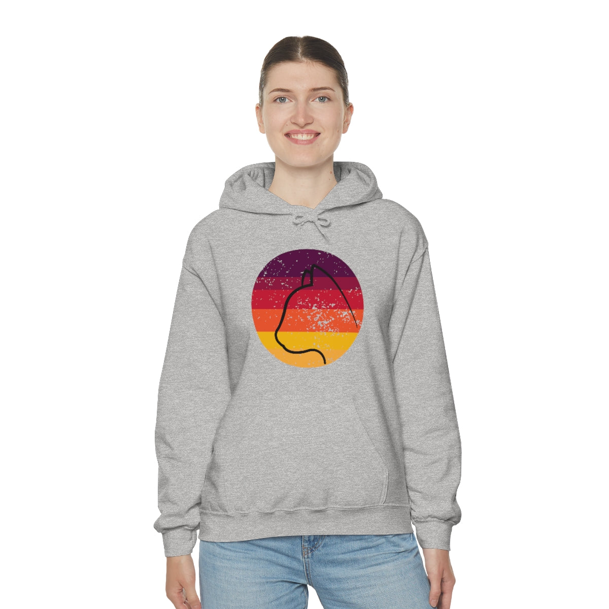 Vintage Sunset Cat Lovers Unisex Heavy Blend™ Hoodie