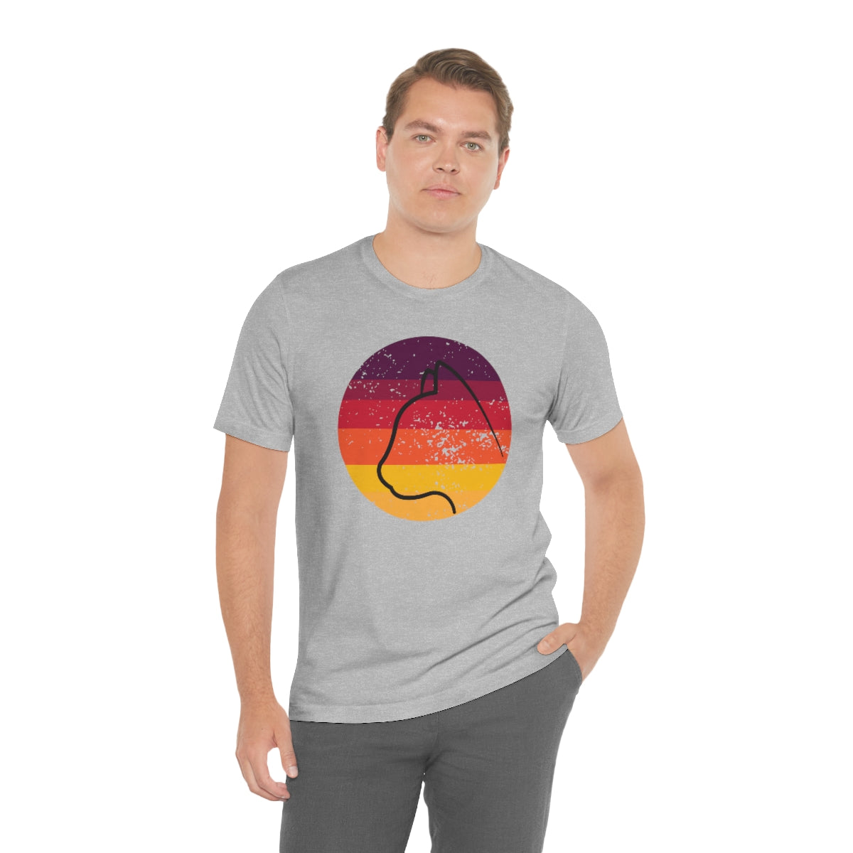 Vintage Sunset Cat Lovers Unisex Jersey Short Sleeve T-Shirt