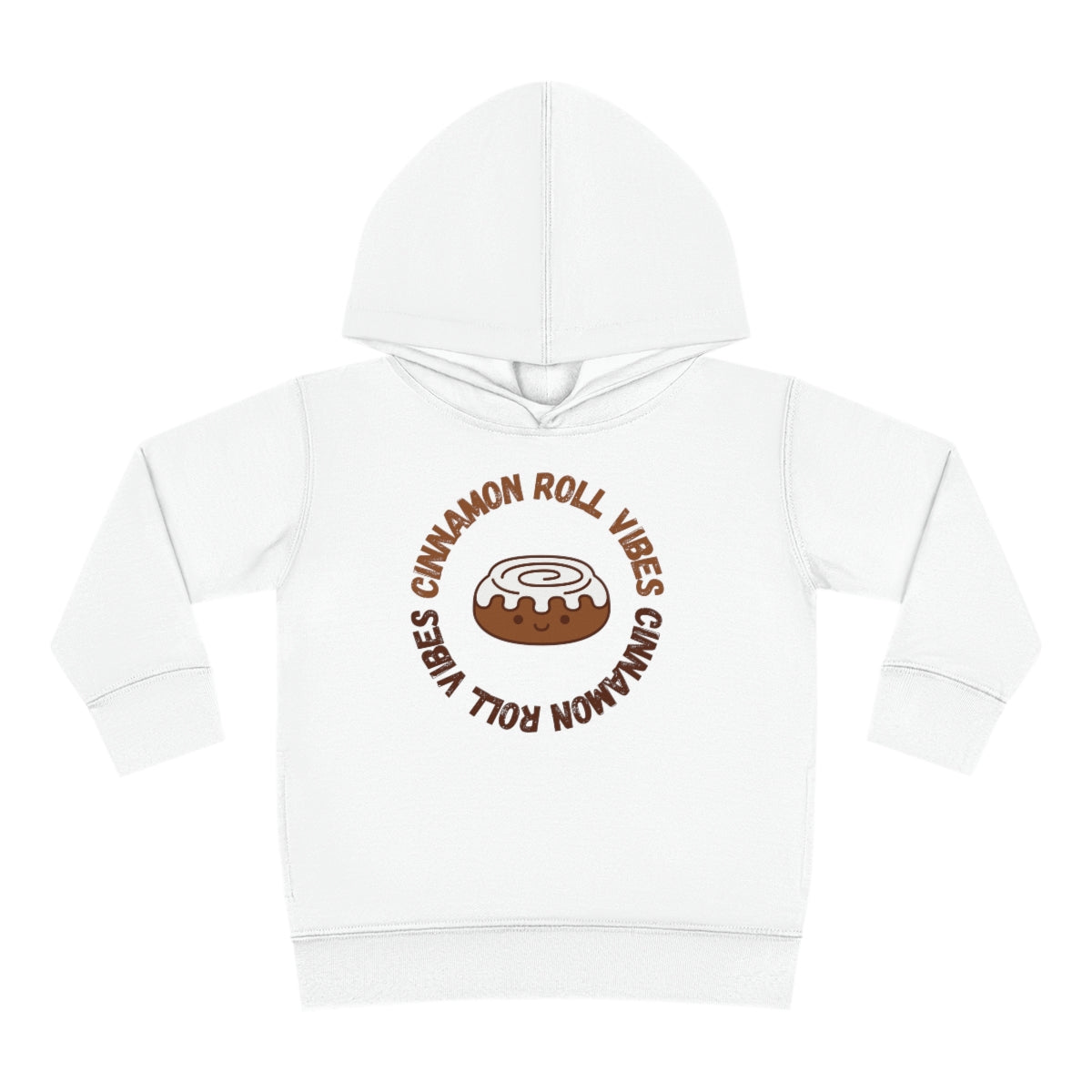 Cinnamon Roll Vibes Cute Toddler Pullover Fleece Hoodie