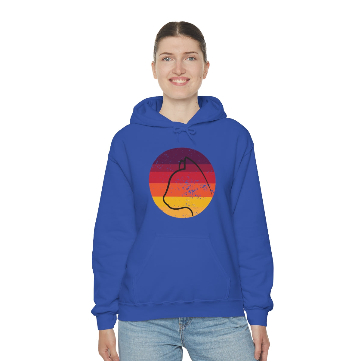 Vintage Sunset Cat Lovers Unisex Heavy Blend™ Hoodie