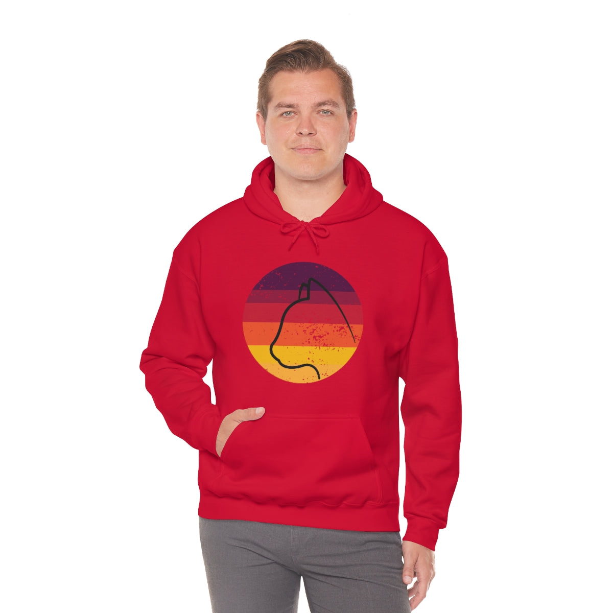 Vintage Sunset Cat Lovers Unisex Heavy Blend™ Hoodie