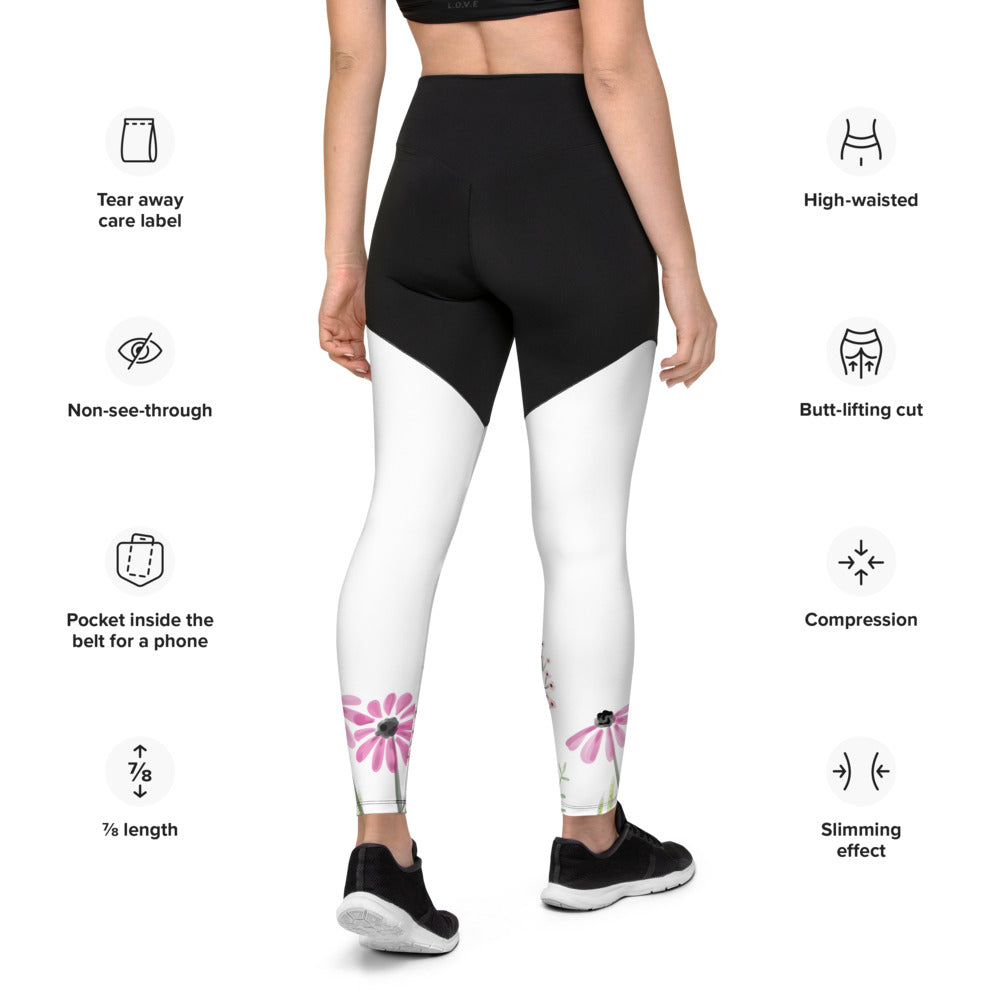 Spring Flowers Springtime Sports Leggings