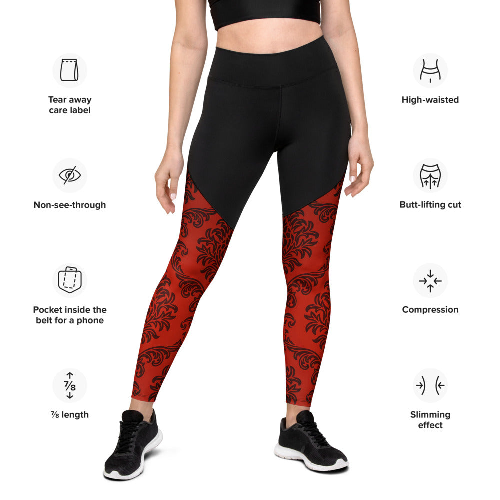 Victorian Gothic Sports Leggings