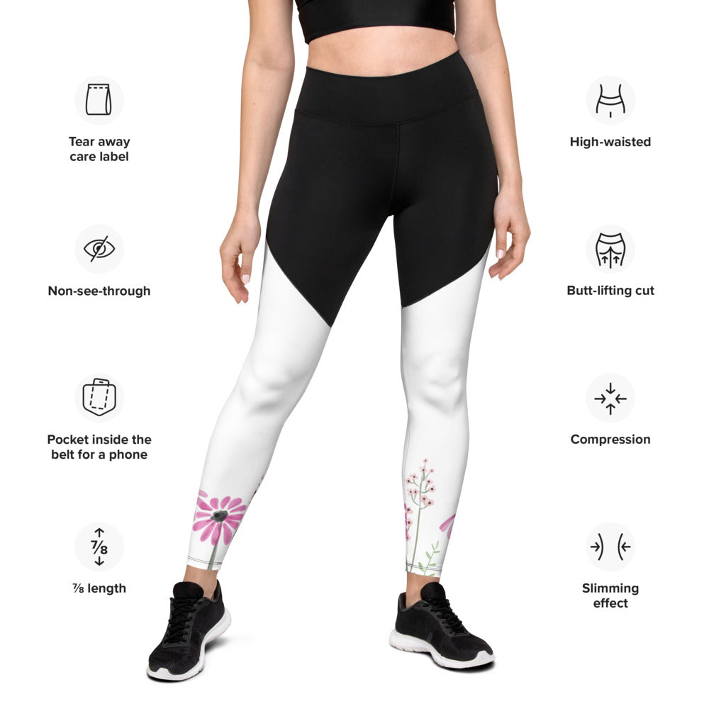 Spring Flowers Springtime Sports Leggings